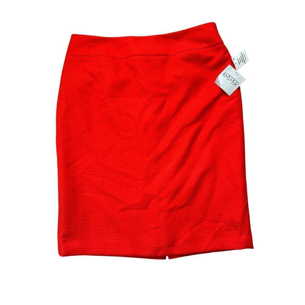 NWT - KASPER Skirt, size Women;s 10, Bright Red/Orange